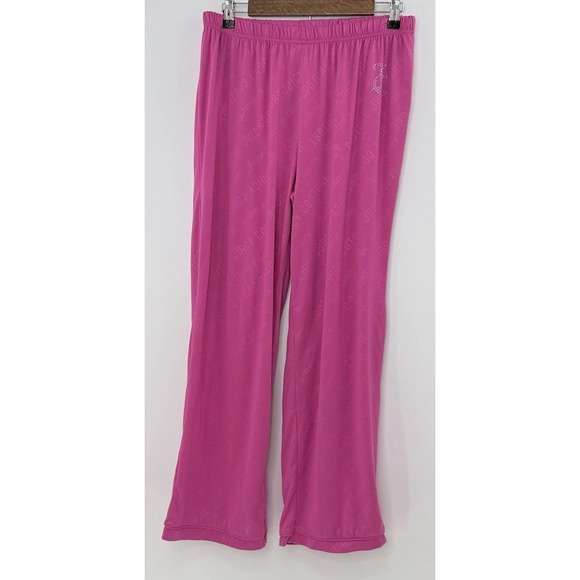 Juicy Couture Other - Juicy Couture Women's Bright Pink Soft Pajamas Pants‎ Sz L Embellished Y2K Vibes